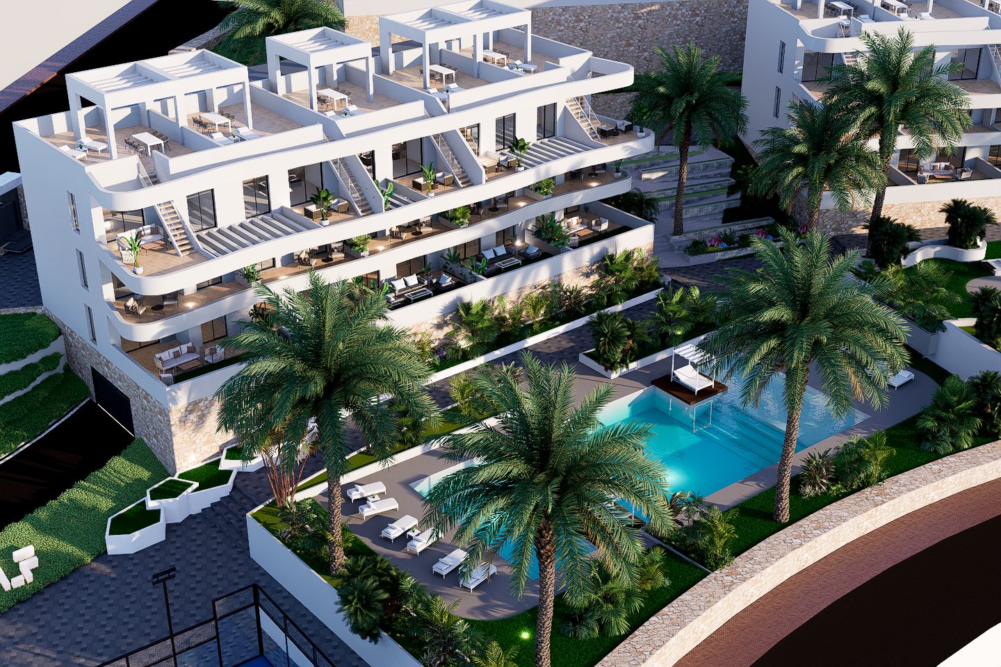 Apartamentos junto al campo de golf en Finestrat